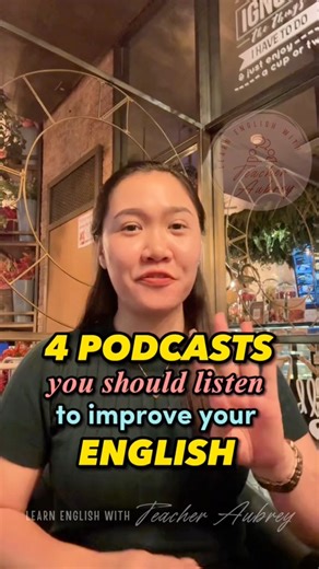 2.5M views · 39K reactions |  4 PODCASTS you should listen to to improve your English  #learnenglishwithteacheraubrey #tips #listening #podcasts #recommended #reels | Learn English with Teacher Aubrey | Facebook