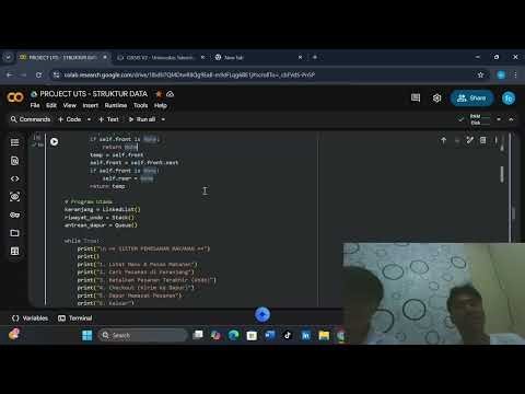 Tugas UTS Struktur Data: Program Array, Stack, Queue, Linked list (Kelompok 3)