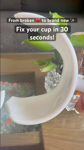 Fix your cup in 30 seconds! ☕️ @Plantfrills #plantfrills #diy #diyprojects #diyideas #diycraft