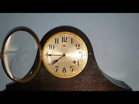 1920's Waterbury "No. 901" Westminster Chime Tambour Mantel Clock