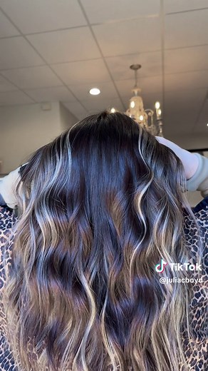 Stunning Smokey Brown Hair Transformation with Peekaboos