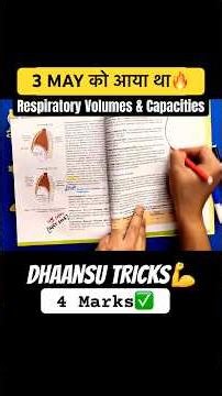 3 MAY को आया था🚨Respiratory Vol. & Capacities | खतरनाक TRICKS🔥
