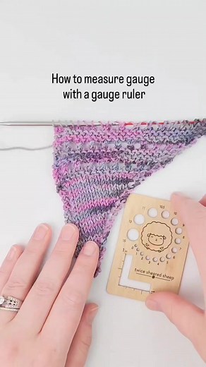 92K views · 298 reactions | Measuring gauge is simple with our chubby sheep gauge ruler! Just lay it over the top of your stitches and count the number of stitches in the space. Have you tried this yet? | Twice Sheared Sheep | Facebook
