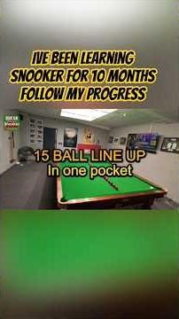 Learning snooker with the 15 Ball Line Up into 1 Pocket #learning #snooker