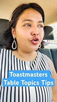 Toastmasters Table Topics Tips