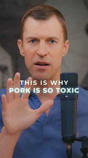Most people don’t realize this: pork and shellfish are two of the most toxic, parasite-laden foods you can put in your body. Pigs are the #1 carrier of parasites worldwide — even when farm-raised or cooked, many harmful organisms and toxins can survive. And unlike ruminant animals (like cows), pigs digest food in just 4 hours and lack sweat glands, meaning they’re far less effective at detoxifying their system. What goes into them, stays in them. Shellfish (like shrimp) act as the “vacuum cleane