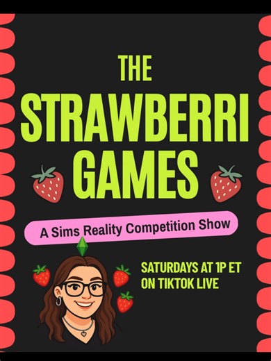 introducing the strawberri games! starting this saturday 🍓🍓 #sims4 #sims #Ts4 #inspo #simstips #sims4build #simsgameplay #sims4gameplay #realitytv
