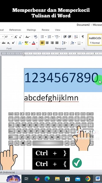 Cara Memperbesar dan Memperkecil Tulisan di Word