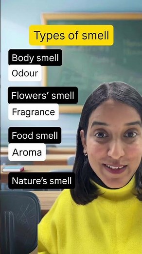 Different names for different types of smell 😤#smell #vocabulary