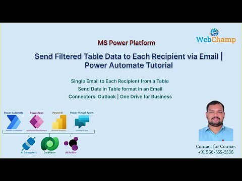 Power Automate 5: Send Filtered Table Data to Each Recipient via Email | Power Automate Tutorial