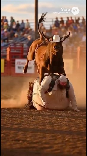 Barrelhouse Buck bucking a bull #rodeo #bullriding