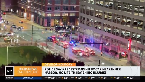 5 hit by car in Baltimore's Inner Harbor