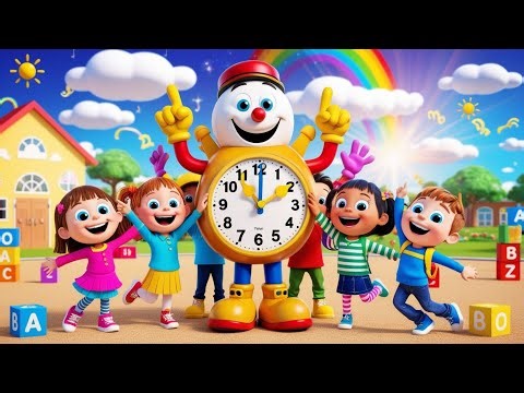 "🕒 Learn to Tell Time! 🎶 Mr. Clock’s Fun Song for Kids | Happy Nursery Rhymes!"