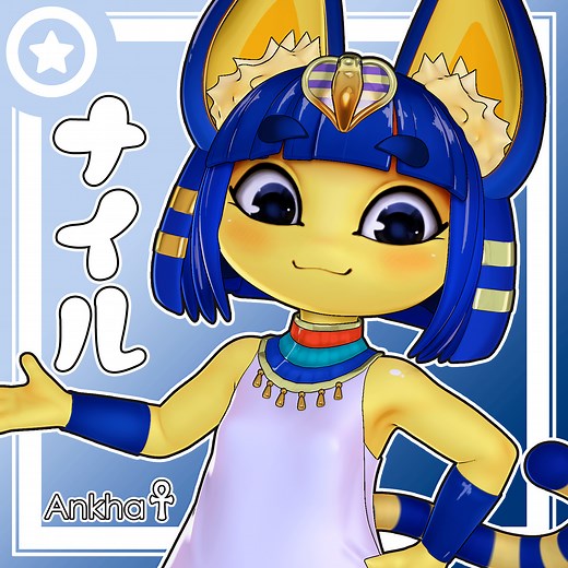 Ankha 3d model set ( .sfm&.vrc avatar&blend;*) NEW alt VRC!
