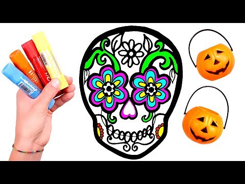 Dibuja y Colorea una Catrina💀🎨 Vídeos para niños