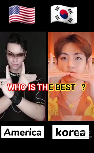 V (Taehyung) Hand Dance Challenge vs American Boy 💜🤝🇺🇸 #korea #america #bts