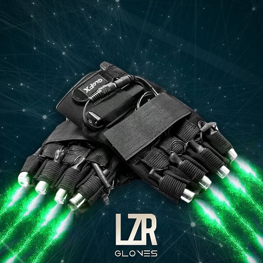 GloFX LZR Laser Gloves - Green - GloFX.com