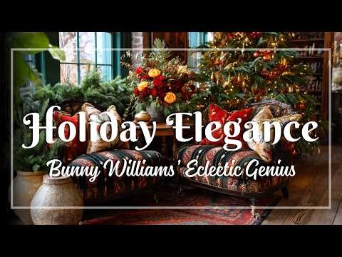 Vintage holiday living room style 🎅 Bunny Williams’ eclectic genius in elegant festive layering