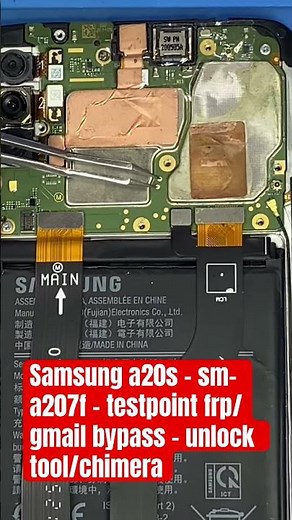 Samsung a20s - sm-a207f - testpoint frp/gmail bypass - unlock tool/chimera