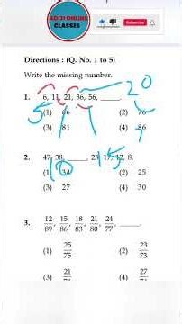 8th class Scholarship ExamPreparation-2026 preparation | Maths &Intelligence Test #nmms #class8
