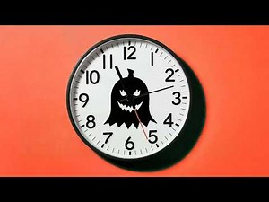 🎃👻 1-Hour Analog Wall Clock (Tick-Tock) | Halloween Timer with Ghoulish Laughter and Ghost