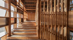 Condition_Lab designs interwoven spiral staircases in children's library