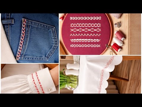 6 Easy Running Stitch Patterns | Perfect for Beginners | Hand Embroidery Tutorial
