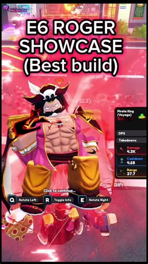 E6 Roger showcase #roblox #anime #universaltowerdefense #pirateking #fyp