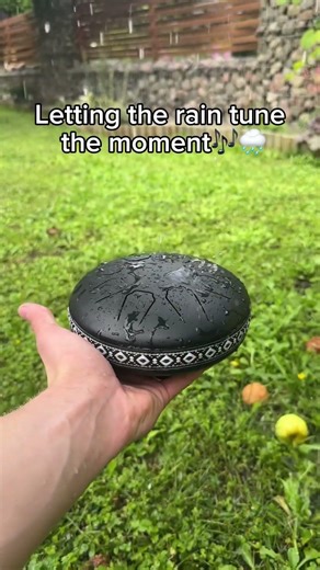 A garden concert🤧🌦️#garden #instrument #rain #home #drum #nature #relaxing