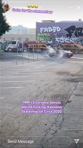 1999 C5 Corvette Donuts behind FA skateshop in Hollywood #corvettefest