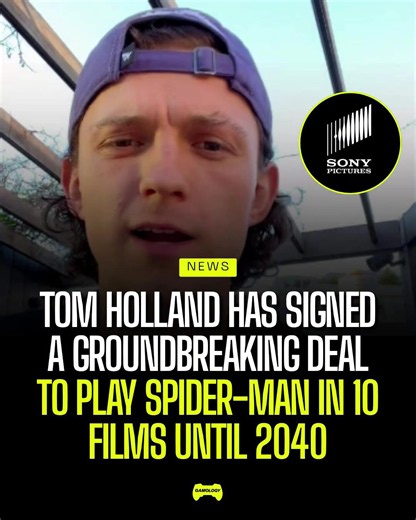 Did you know: Tom Hollland has signed a groundbreaking deal to play Spider-Man in 10 films until 2040. #TomHolland #Spiderman #Sony #Marvel #TheNerdyBeyond