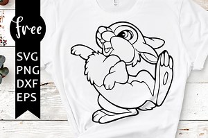 Thumper svg free, disney svg, bambi svg, instant download, outline svg, cartoon svg, best disney svg files, shirt design, rabbit svg 0542