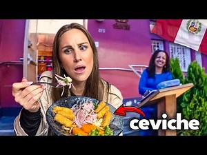 Trying Traditional Peruvian Ceviche for the First Time in Lima Peru 🇵🇪