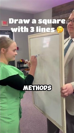 How To Draw A Square With Three Lines?