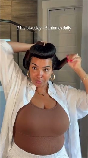 a roller set natural hair routine ! #straightnatural #hairjourney #healthyhair
