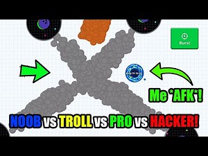 NOOB vs TROLL vs PRO vs HACKER in AGAR.IO MOBILE MACRO MODE!