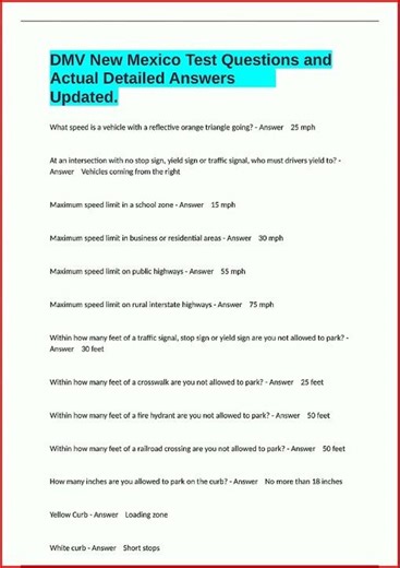 Dmv New Mexico Test Questions And Actual Detailed Answers Up video