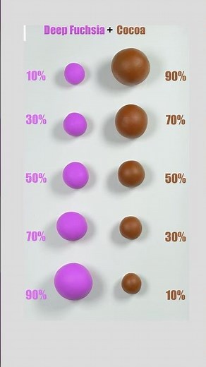 Deep Fuchsia vs Cocoa, very satisfying Color Mixing #colormixing #cocoa #fuchsia #satisfying