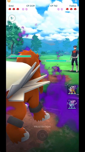 Legendary Entei CP 2,139 vs. Team GO Rocket Battle | Pokemon GO Gameplay