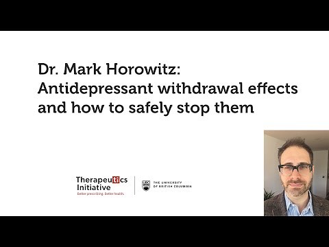 Dr. Mark Horowitz: Antidepressant withdrawal effects and how to safely stop them