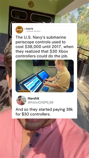 The U.S. Navy's submarine periscope controls used to cost $38,000 until 2017