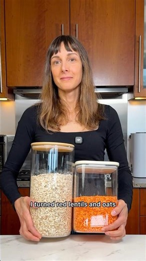 Red Lentil Oats Protein Sheet Pan Pancakes. No oil or flipping! 28g fiber. Recipe in pinned comment