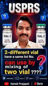 Can You Mix Two USP RS Vials? ⚠️🧪 | Same Lot Number Myth Busted 🚨 | Pharma QC Alert