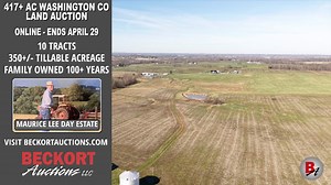 ‼417 AC Washington Co Real Estate Online Auction BIDDING NOW - APRIL...