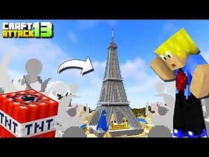 Hugo komplett Crashout! Eifelturm explodiert erneut! Minecraft Craft Attack 13 #23
