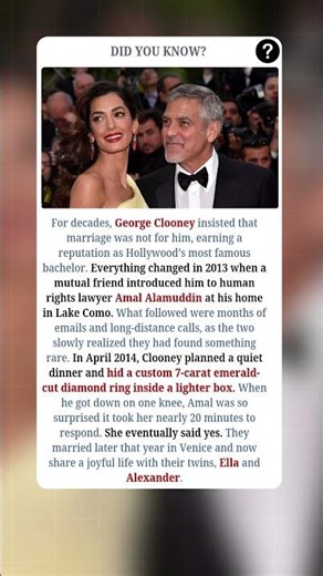 George Clooney Never Planned to Marry Until This Happened