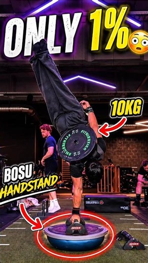 Only 1% Can Do This One Arm BOSU Handstand 😳🔥