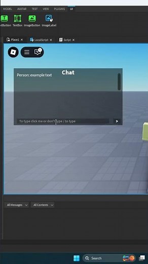Making my own chat without the filter in roblox #roblox #robloxstudio #developer #studio #coding