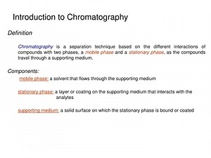 Introduction to Chromatography - SlideServe
