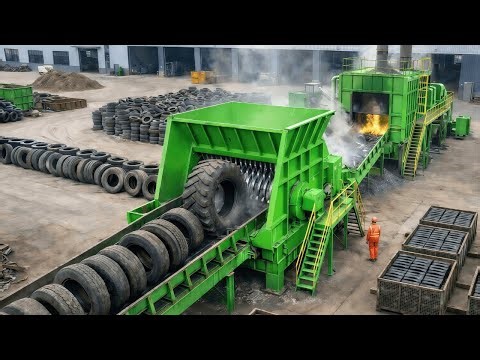 Inside a Modern Recycling Plant: How Millions of Old Tires Are Recycled Into Rubber (Full Process)